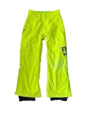 DC SNOW BANSHEE SNOWBOARD PANTS NEON YELLOW SIZE 12